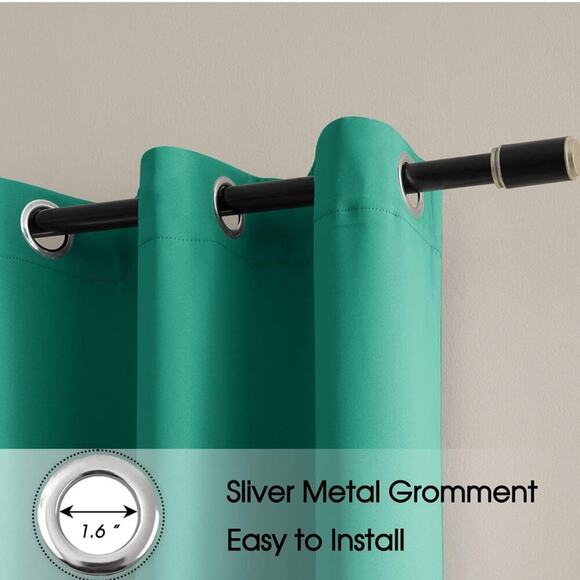 Blackout 2Panels Curtains Living Room Thermal Insulated Drapes Bedroom 42x63” - Picture 5 of 7